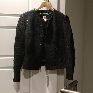 Anne Klein sequin and tweed jacket